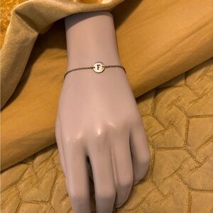 Silver Initial Bracelet